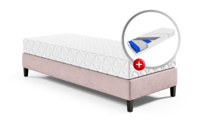 Zestaw łóżko hotelowe BAZA z materacem KARO PREMIUM 100x200