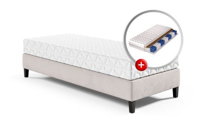 Podstawa / łączone łóżko hotelowe BAZA z materacem KARO 80x200