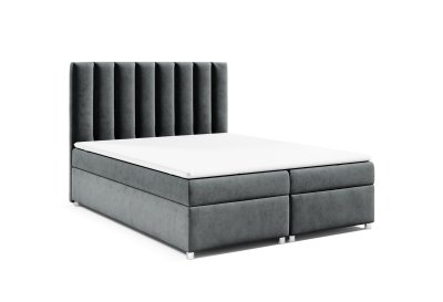 Łóżko kontynentalne 180x200 K-10 z pikowanym wezgłowiem