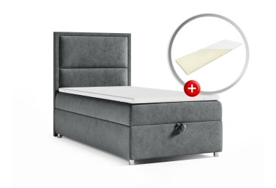 Zestaw łóżko kontynentalne z topperem K-11 SINGIEL 70x200