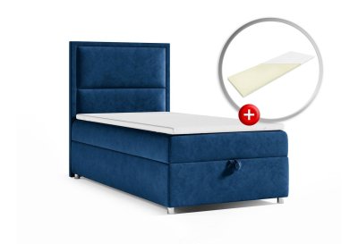 Zestaw łóżko kontynentalne z topperem K-11 SINGIEL 80x200