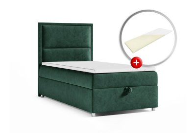 Zestaw łóżko kontynentalne z topperem K-11 SINGIEL 100x200