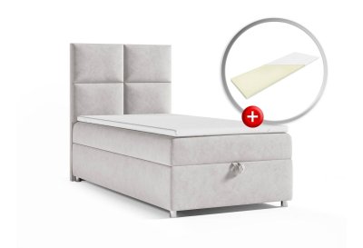 Zestaw łóżko kontynentalne z topperem K-2 SINGIEL 80x200