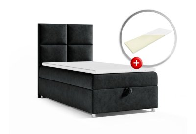 Zestaw łóżko kontynentalne z topperem K-2 SINGIEL 90x200