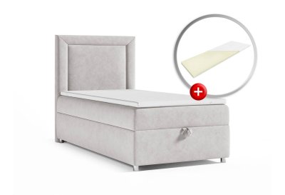 Zestaw łóżko kontynentalne z topperem K-3 SINGIEL 70x200