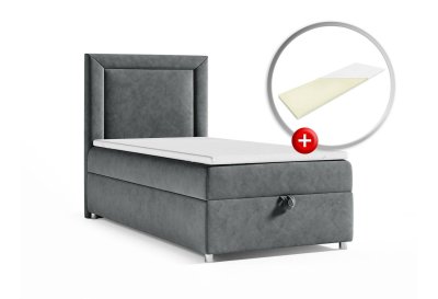 Zestaw łóżko kontynentalne z topperem K-3 SINGIEL 90x200