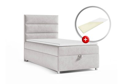 Zestaw łóżko kontynentalne z topperem K-4 SINGIEL 80x200