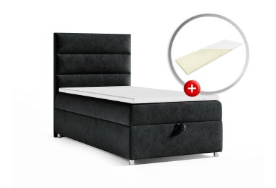 Zestaw łóżko kontynentalne z topperem K-4 SINGIEL 90x200