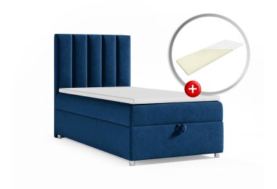 Zestaw łóżko kontynentalne z topperem K-10 SINGIEL 90x200