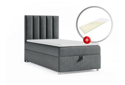 Zestaw łóżko kontynentalne z topperem K-10 SINGIEL 100x200