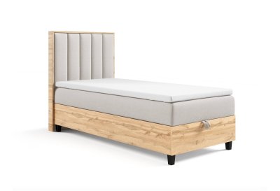 Zestaw Łóżko kontynentalne z płytą i topperem K-10 SINGIEL 100x200