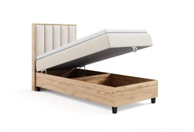 Zestaw Łóżko kontynentalne z płytą i topperem K-10 SINGIEL 100x200