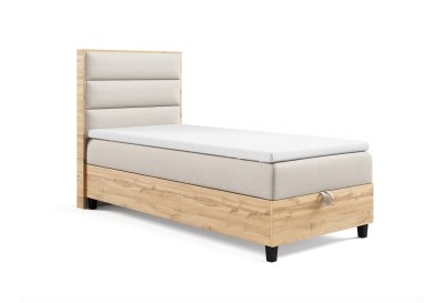 Zestaw Łóżko kontynentalne z płytą oraz topperem K-1 SINGIEL 80x200