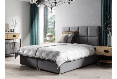 Zestaw łóżko kontynentalne 200x200 K-2 z materacem nawierzchniowym