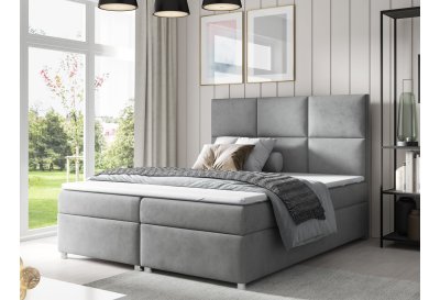 Zestaw łóżko kontynentalne 160x200 K-13 z materacem nawierzchniowym