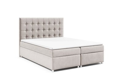 Zestaw łóżko kontynentalne 200x200 K-9 z materacem nawierzchniowym