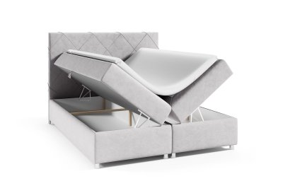 Zestaw łóżko kontynentalne 200x200 K-7 z materacem nawierzchniowym