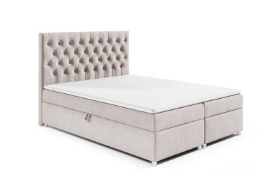 Zestaw łóżko kontynentalne 160x200 K-14 z materacem nawierzchniowym