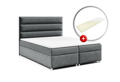 Zestaw łóżko kontynentalne 200x200 K-1 z materacem nawierzchniowym