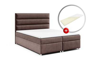 Zestaw łóżko kontynentalne 160x200 K-1 z materacem nawierzchniowym