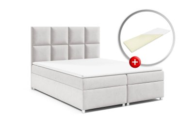 Zestaw łóżko kontynentalne 140x200 K-2 z materacem nawierzchniowym