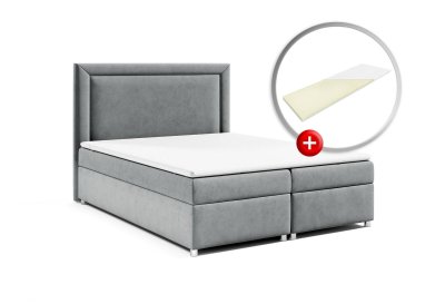 Zestaw łóżko kontynentalne 140x200 K-3 z materacem nawierzchniowym