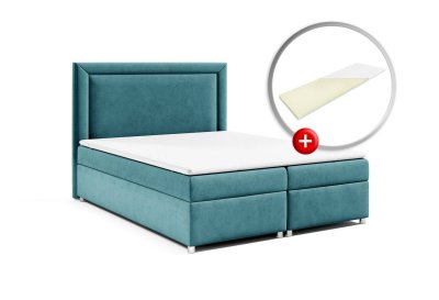 Zestaw łóżko kontynentalne 160x200 K-3 z materacem nawierzchniowym