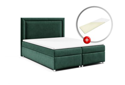 Zestaw łóżko kontynentalne 200x200 K-3 z materacem nawierzchniowym