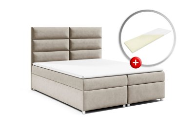 Zestaw łóżko kontynentalne 140x200 K-4 z materacem nawierzchniowym