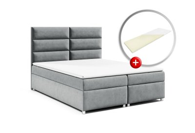 Zestaw łóżko kontynentalne 160x200 K-4 z materacem nawierzchniowym