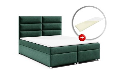 Zestaw łóżko kontynentalne 180x200 K-4 z materacem nawierzchniowym