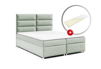 Zestaw łóżko kontynentalne 200x200 K-4 z materacem nawierzchniowym