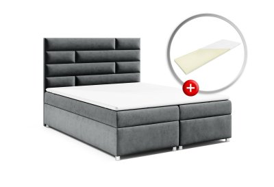 Zestaw łóżko kontynentalne 140x200 K-5 z materacem nawierzchniowym