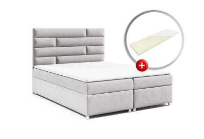 Zestaw łóżko kontynentalne 160x200 K-5 z materacem nawierzchniowym