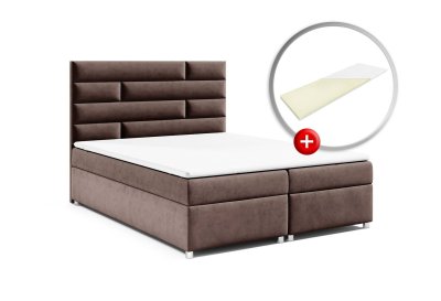 Zestaw łóżko kontynentalne 200x200 K-5 z materacem nawierzchniowym