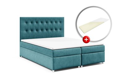 Zestaw łóżko kontynentalne 160x200 K-6 z materacem nawierzchniowym