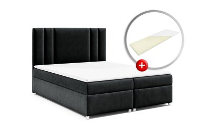 Zestaw łóżko kontynentalne 140x200 K-8 z materacem nawierzchniowym