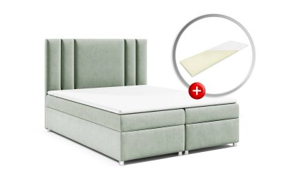 Zestaw łóżko kontynentalne 160x200 K-8 z materacem nawierzchniowym