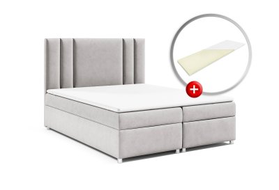 Zestaw łóżko kontynentalne 200x200 K-8 z materacem nawierzchniowym