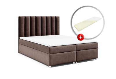 Zestaw łóżko kontynentalne 160x200 K-10 z materacem nawierzchniowym