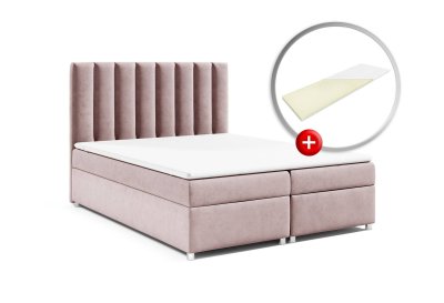 Zestaw łóżko kontynentalne 200x200 K-10 z materacem nawierzchniowym