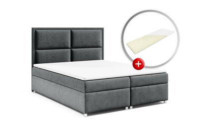 Zestaw łóżko kontynentalne 140x200 K-11 z materacem nawierzchniowym