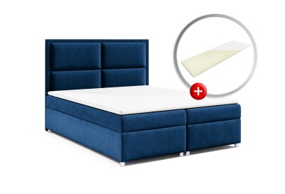 Zestaw łóżko kontynentalne 200x200 K-11 z materacem nawierzchniowym