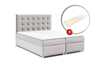 Zestaw łóżko kontynentalne 140x200 K-12 z materacem nawierzchniowym