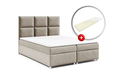 Zestaw łóżko kontynentalne 140x200 K-13 z materacem nawierzchniowym