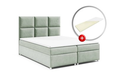 Zestaw łóżko kontynentalne 160x200 K-13 z materacem nawierzchniowym