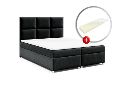 Zestaw łóżko kontynentalne 180x200 K-13 z materacem nawierzchniowym