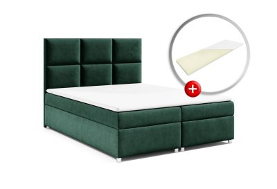 Zestaw łóżko kontynentalne 200x200 K-13 z materacem nawierzchniowym