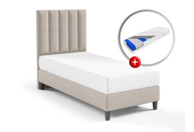 Zestaw do sypialni PIANO łóżko z materacem KARO PREMIUM 80x200