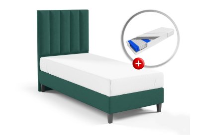 Zestaw do sypialni PIANO łóżko z materacem KARO PREMIUM 100x200